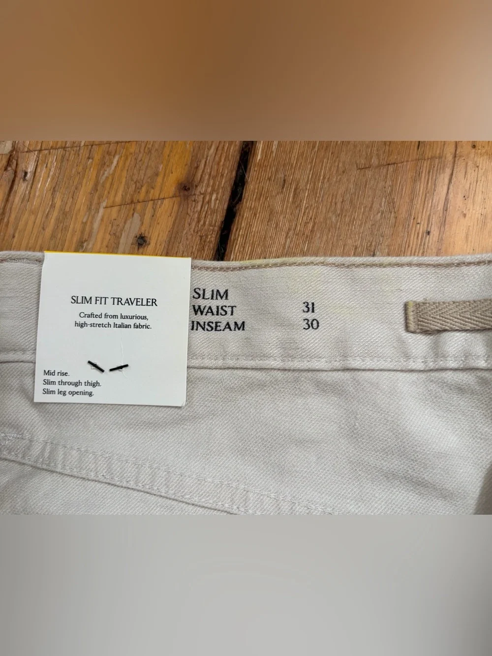 Banana Republic Beige Slim Fit Linen Pants
